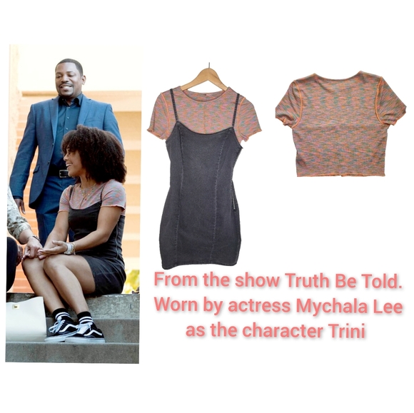 H&M Fitted Dress in Washed Out Black Size S - Picture 1 of 8